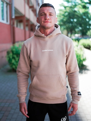 Hoodie "Freedom to Dream" - Beige SM_1305 Środowisko Miejskie HOODIE
