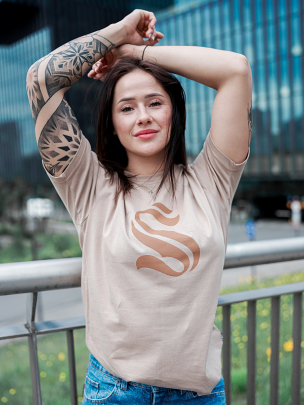 T-shirt "Symbol" - Beige SM_1343 Środowisko Miejskie T-SHIRTS