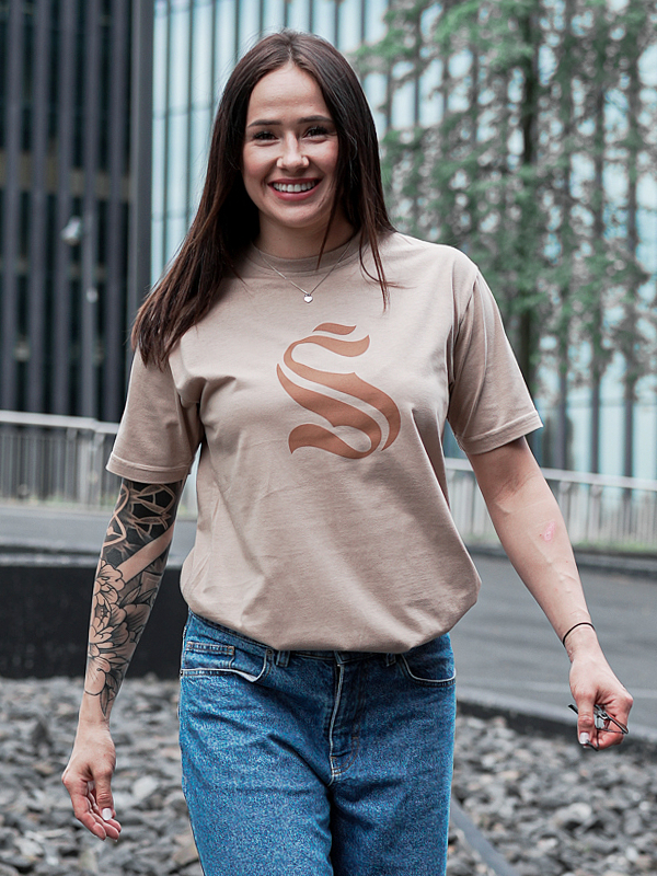 T-shirt "Symbol" - Beige SM_1343 Środowisko Miejskie T-SHIRTS