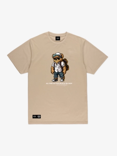 T-shirt "All Time on Tour Bear" - Beige SM_1323 Środowisko Miejskie T-SHIRTS