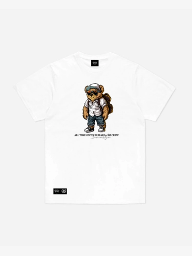 Koszulka "All time on tour Bear" - Biała SM_1386 Środowisko Miejskie