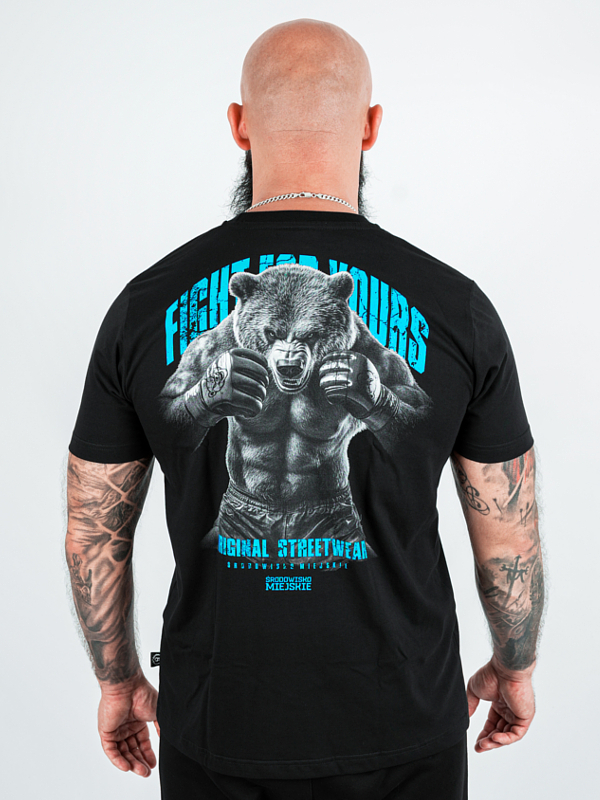 Koszulka "Essential Grizzly Bear" - czarna (Kolor: Czarny - Nadruk: Sitodruk - Materiał: 100% Bawełna - Gramatura: 180g - Płeć: Unisex - Rozmiar: XL)