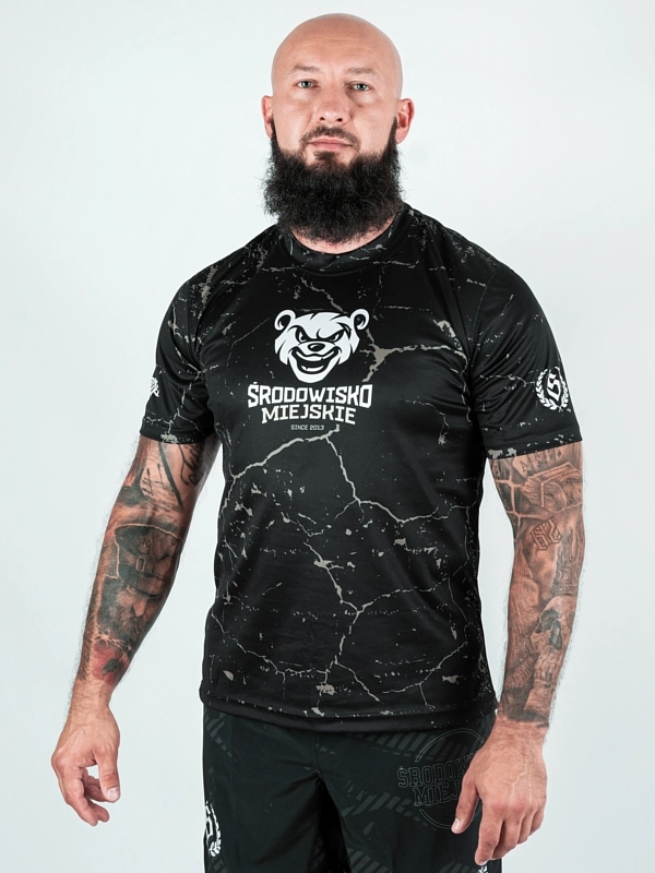 Koszulka Sportowa Mesh "ŚM Mordka" - czarna (Kolor: Czarny - Nadruk: Sublimacja - Materiał: 100% Poliester - Gramatura: 180g - Płeć: Unisex - Rozmiar: M)