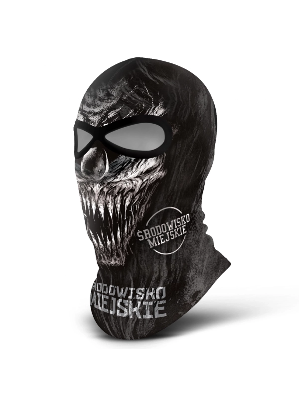 Kominiarka - "Phantom" - Czarny (Kolor: Czarny - Nadruk: Sublimacja - Materiał: 100% Poliester - Płeć: Unisex - Rozmiar: Uniwersalny)