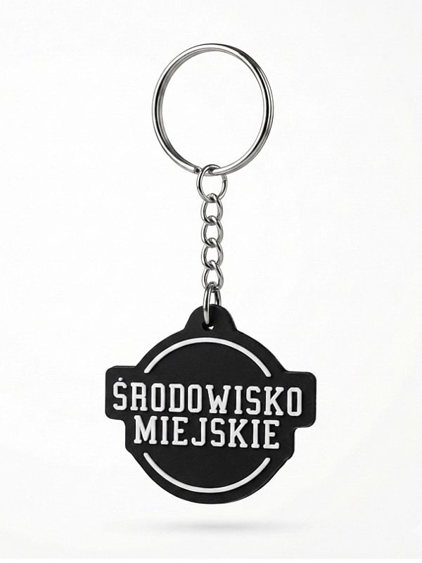 Brelok "Classic" - Czarny / Biały (Kolor: Czarny - Materiał: PCV - Rozmiar: Uniwersalny)